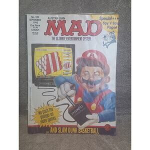 Australian MAD No. 322 Sept 1993 Mario Video Game Cover Mario Neumantendo!